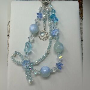 Elegant Blue Beaded Charm